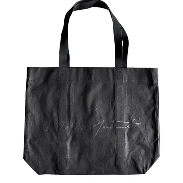 요지 야마모토 레터링 코튼 토트백 신품