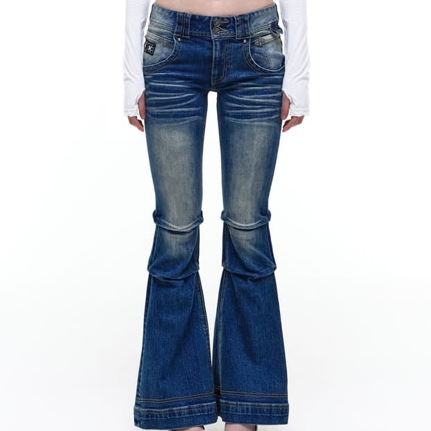 오퍼스0012 STUNNER FLARE DENIM PANTS