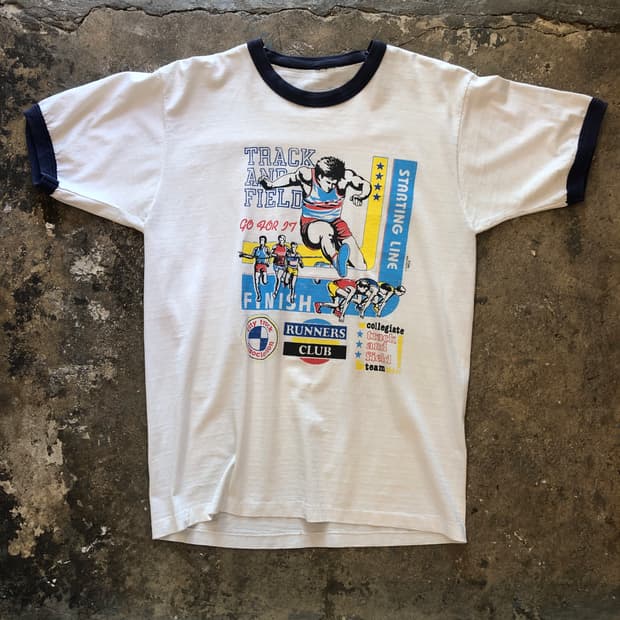 70s~90s Ringer T-shirt-L