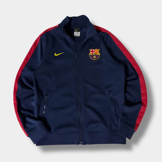 나이키 루즈핏 바르셀로나 14-15 남빨 배색 트랙 져지