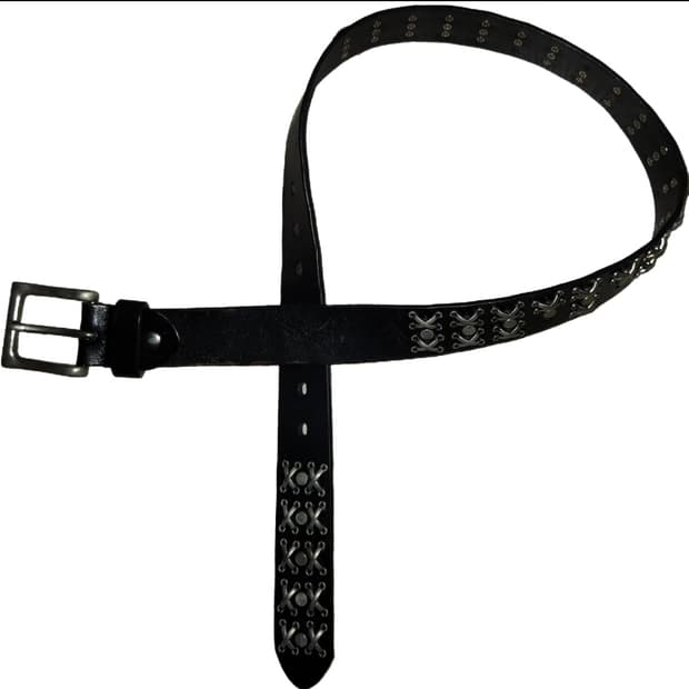 빈티지펑크 통가죽 스터드 벨트