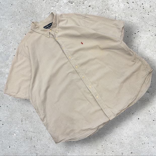 [4XB] 폴로 랄프로렌 시어서커 빅사이즈 스트라이프 반팔 셔츠 D438