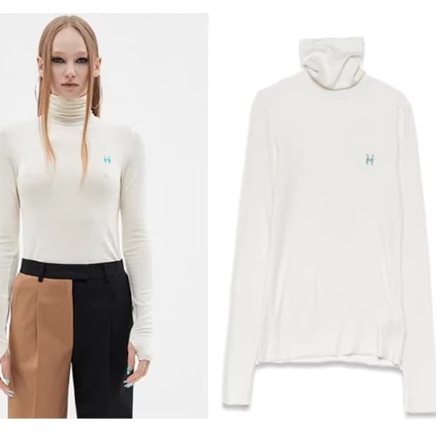 슬림핏 긴팔 이너 탑