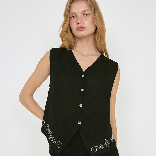 폴리수엠 STUDDED WESTERN VEST_ONZI EDITION,