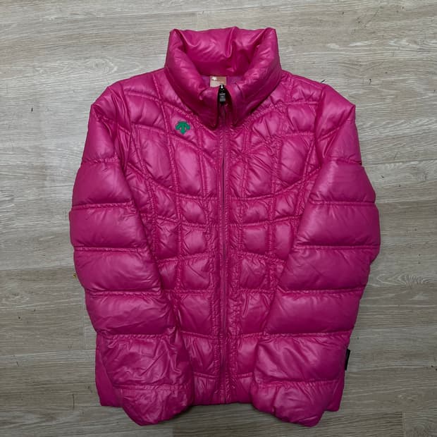 데상트 여성 덕다운 스탠드넥 경량 패딩 점퍼 [핑크] S/85