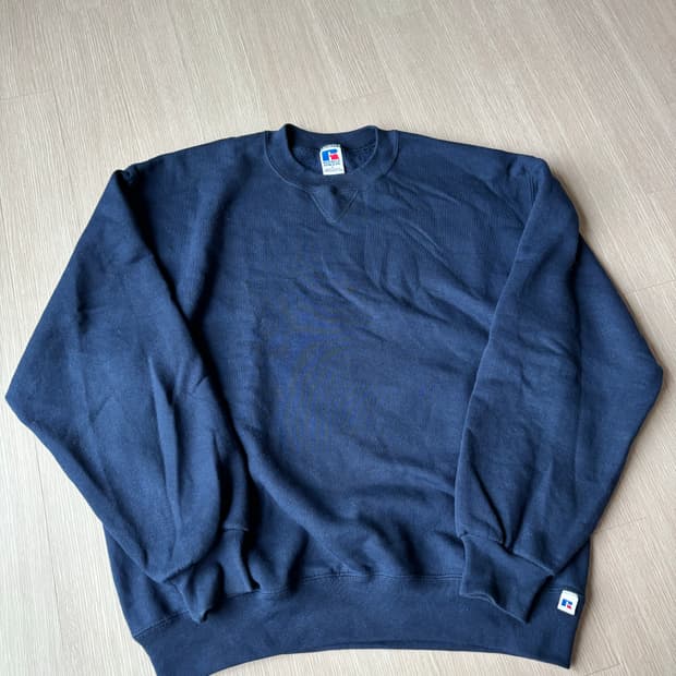 빈티지 러셀 navy 스웻셔츠