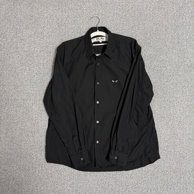 꼼데가르송 하트 와펜 블랙 셔츠 L 긴팔 AZ-B004