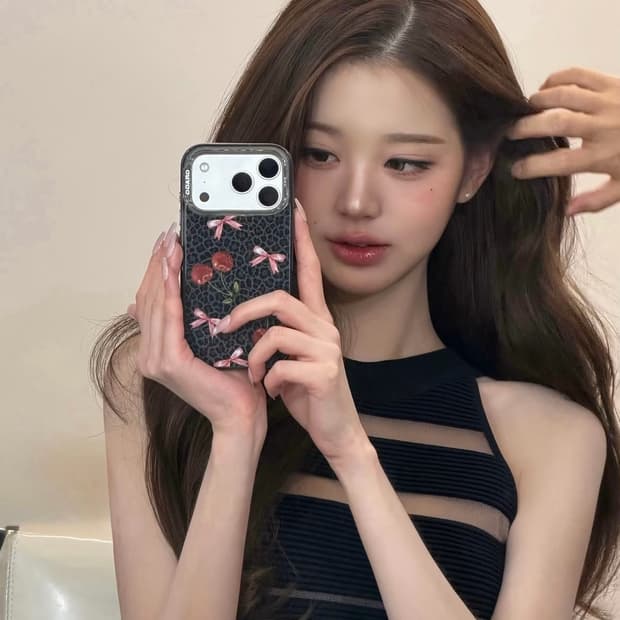 수담수엘 장원영 발망st 시스루 블랙 원피스