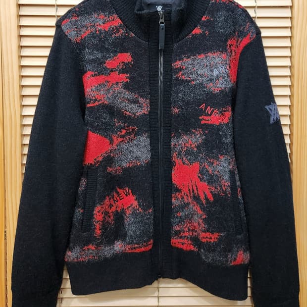 (새상품)어뉴골프 신상 여성 니트 짚업점퍼L