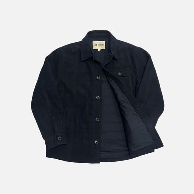 지오스피릿 체크 모직 자켓