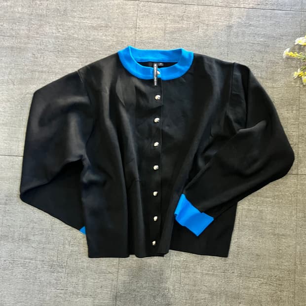 일본빈티지 Hkworkslondn 올드스쿨아메카지 배색가디건