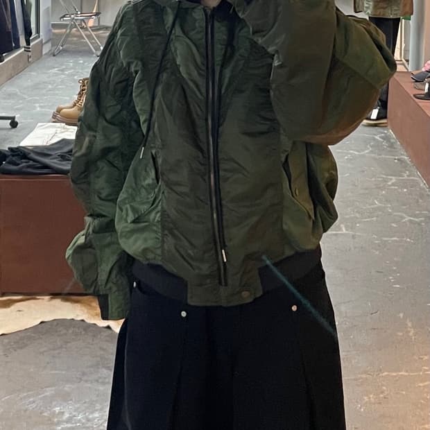 빈티지 세인트마틴 후디드 셔링 MA-1 자켓 H1650