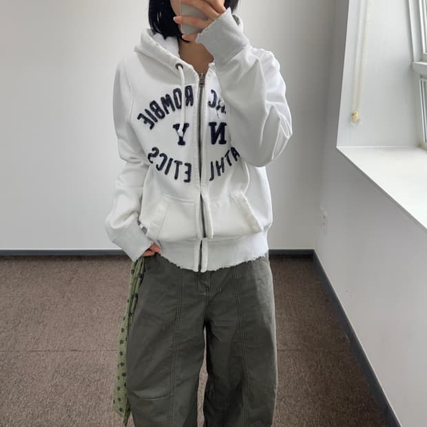 Abercrombie 아베크롬비 화이트 후드집업