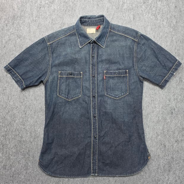 리바이스 레드룹 00s 데님 셔츠 반팔 셔츠 청셔츠 L