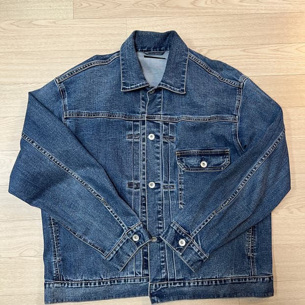 유니클로 타입1 워싱 데님자켓 L