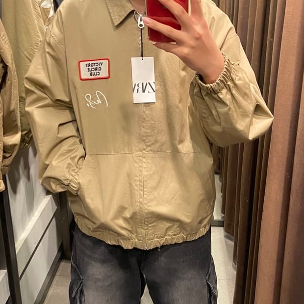 자라 체인스티치 자수 자켓