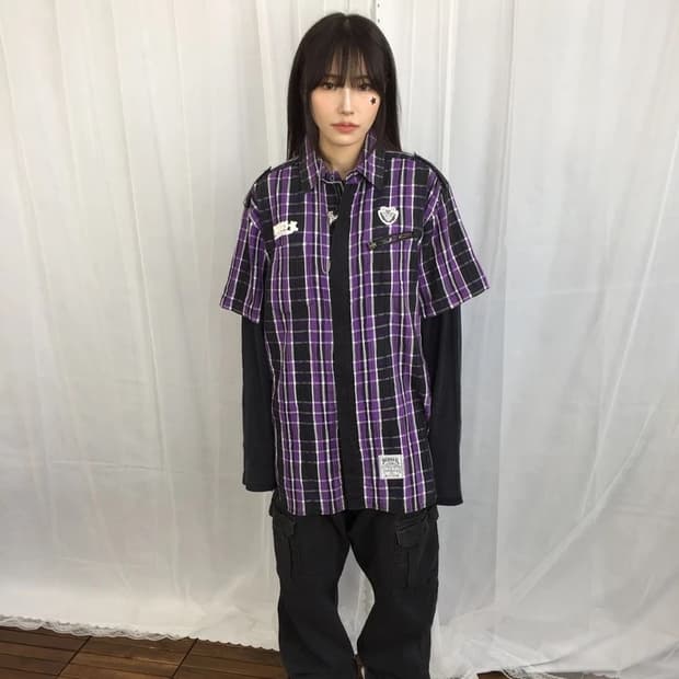 RUSS-K Purple Plaid Shirt