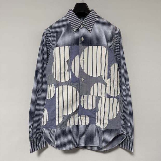 15aw 꼼데가르송 옴므 패치워크 셔츠 xs
