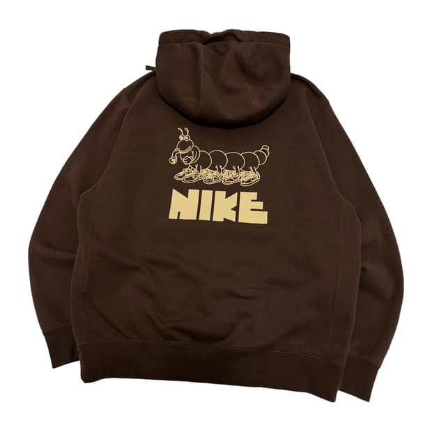 나이키 스우시 백로고 풀오버 후드티 (브라운)