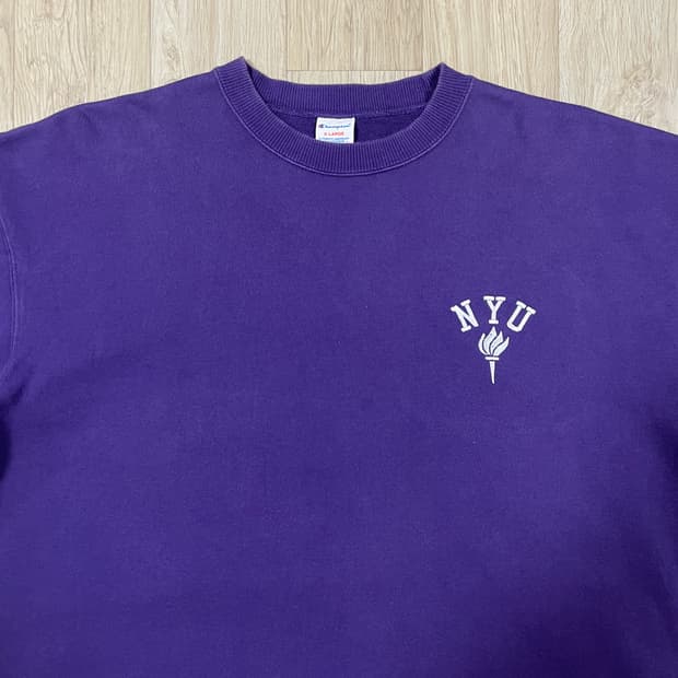 110) 80's 복각 챔피온 뉴욕대 빅로고 맨투맨