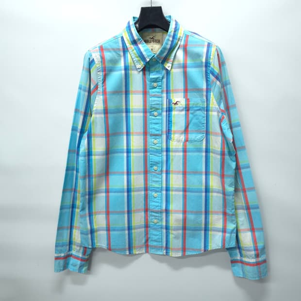 홀리스터 남성 화사한 멀티체크 봄가을 셔츠 (105)