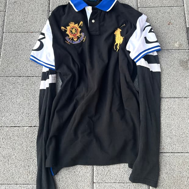 *rare* 2000s 폴로 치프키프 빅포니 카라 반팔티