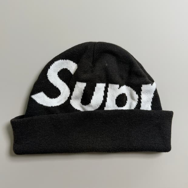 [OS] 슈프림 supreme 빅 로고 비니 블랙