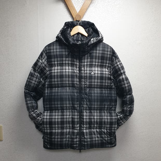 [xxl/110] 나이키 acg 체크 구스패딩 후디