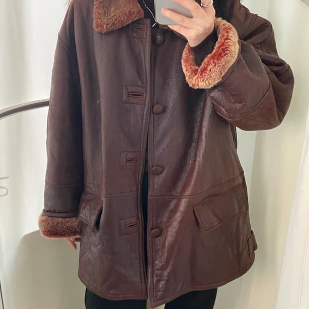 vintage classic shearling coat