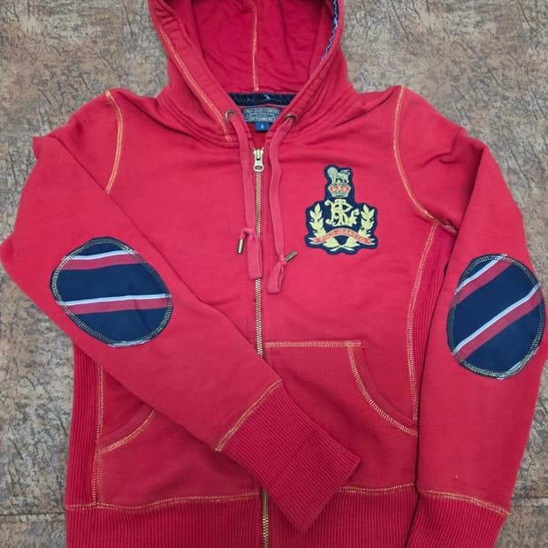 폴로진스 엘보우 패치 후드집업 S