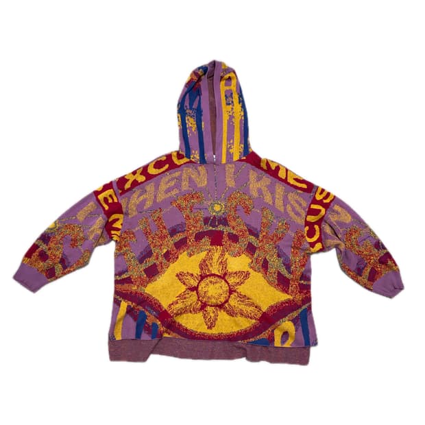 BLUEMARBLE graphic jacquard knit hoodie
