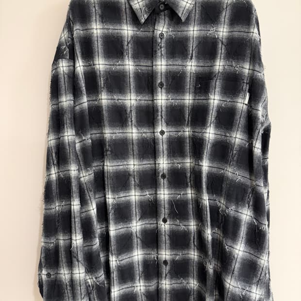 준지 아가일 셔츠 블랙 최저가