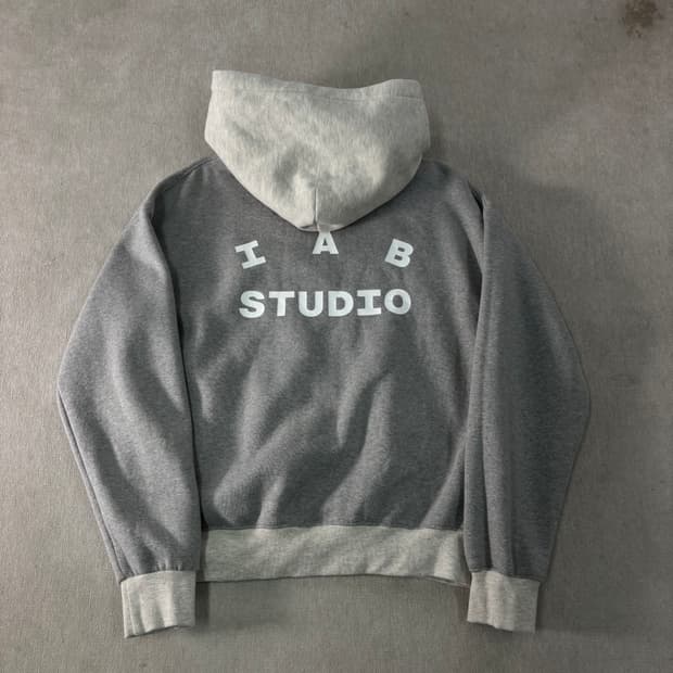 95 아이앱스튜디오 듀얼 그레이 후드티