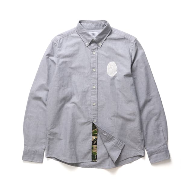 A BATHING APE Ape Head Oxford BD Shirt