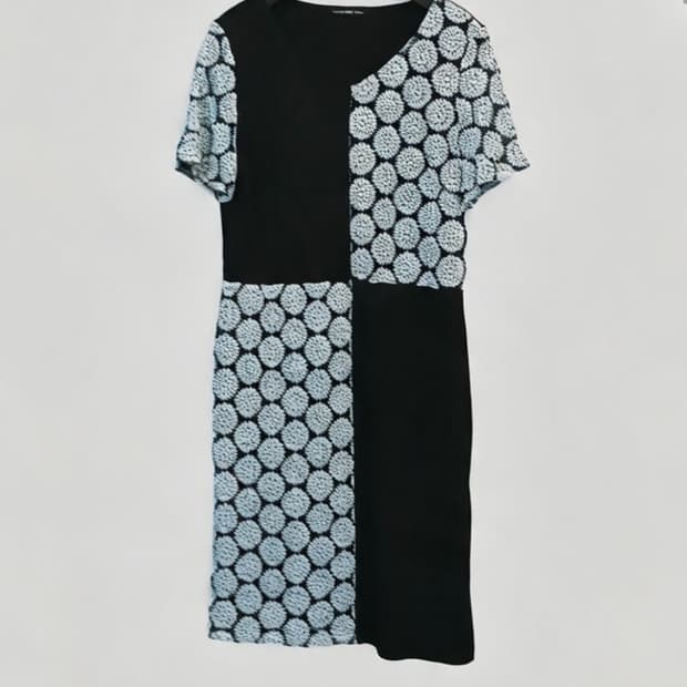 VIVIENNE TAM 리요셀 소재 비대칭 꽃무늬 원피스 / 사이즈 2