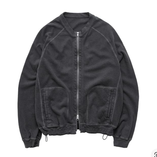 [2]폴리테루 러프셋 집업 퍼플 차콜