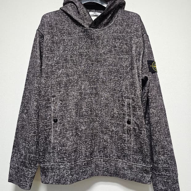 스톤아일랜드  바니스 헤비 코튼 저지 오버사이즈 핏 후드 스웨트셔츠