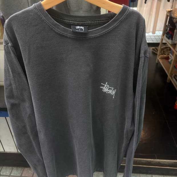 스투시 피그먼트 롱슬리브 s