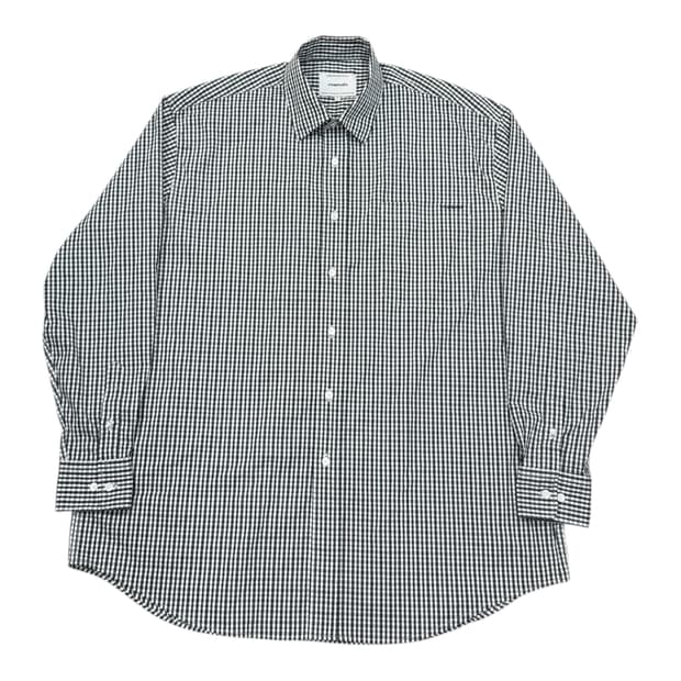 비바스튜디오 오버 체크셔츠 남방 L 블랙 화이트