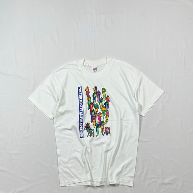 90‘s 96 도쿄시티 하프 마라톤 프린트 반팔티