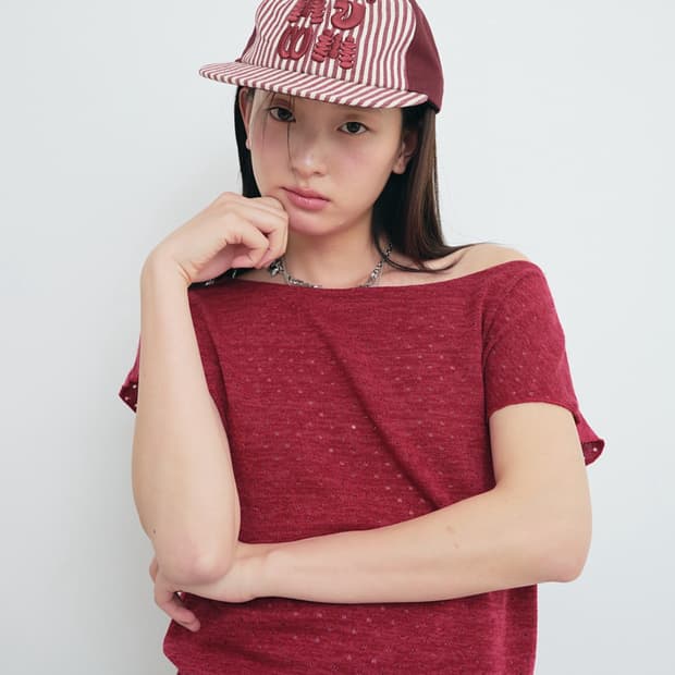 무음 블랭크 도트 니트 탑 (muwm Blank Dot Knit top)