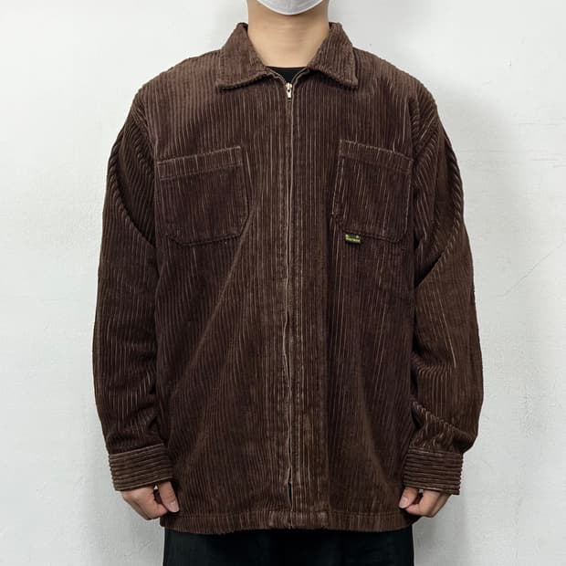 닥터마틴 투포켓 코듀로이 집업 자켓 브라운