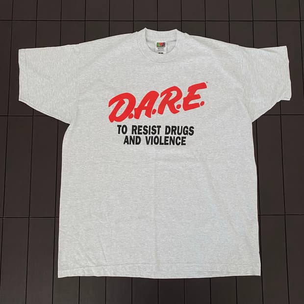 (XL) 90s 빈티지 DARE 티셔츠 그레이