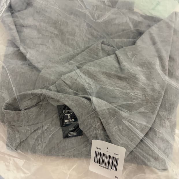 헤인즈 Beefy Long Sleeve Shirt L사이즈 그레이 새상품