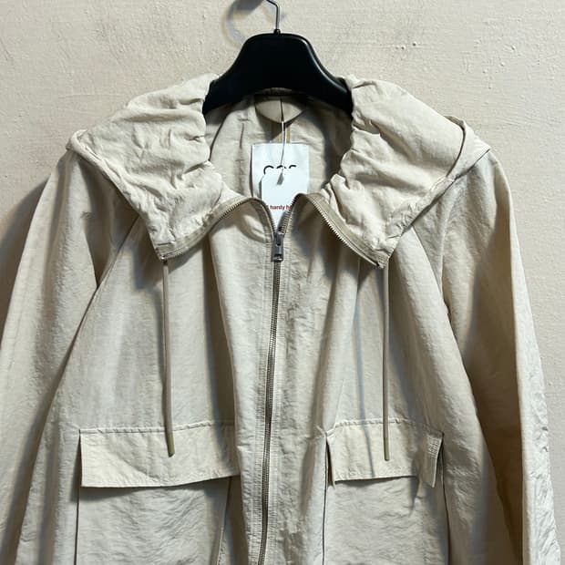 코스 코튼 나일론 후드 집업 재킷