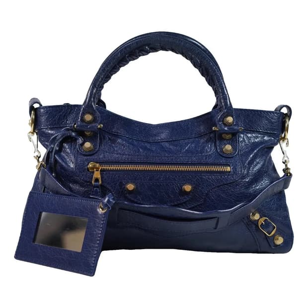 발렌시아가 모터백 시티백 블루 