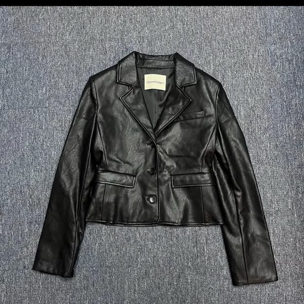 쓰리타임즈 가죽 자켓