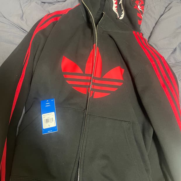 (L)아디다스 베이프 샤크 후드