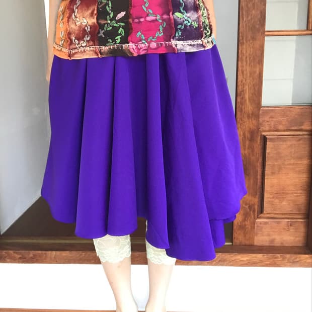 vintage purple flare skirt