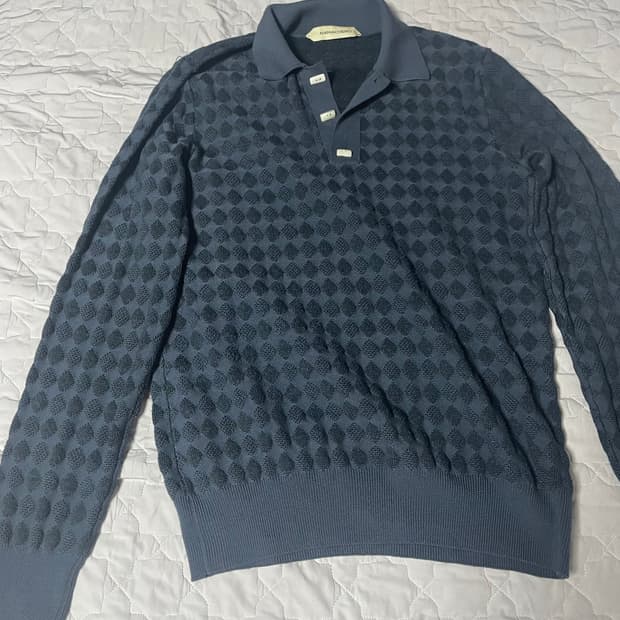 Namacheko diamond polo knit (blue)